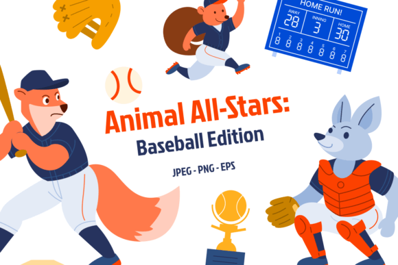 Animal All-Stars Baseball Edition Graphics and Illustrations