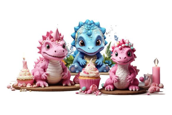 Animal Character Dinosaur Cartoon Frame Graphics & Illustrations