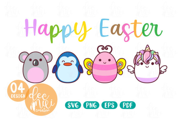 Animal Easter Eggs Set No.03 Clipart: Graphics & Illustrations