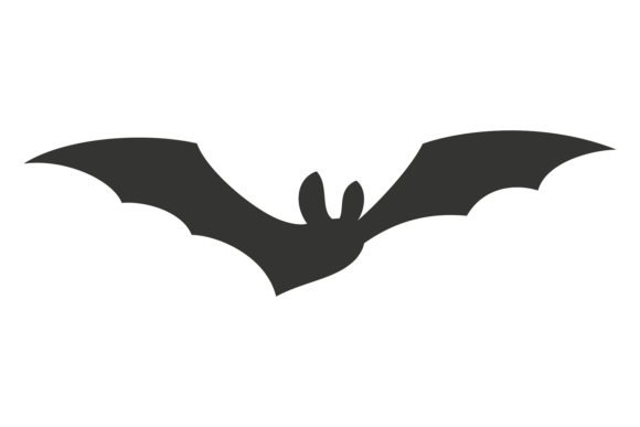 Bat Stencil Graphics: Black Animal Silhouette Illustrations