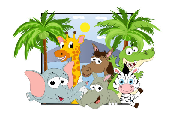 Cute Animal Cartoon Picture: Graphics & Illustrations for Real Publishing