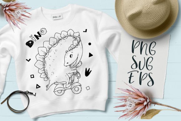 Cute Dino Boy Happy Baby Animal SVG, EPS