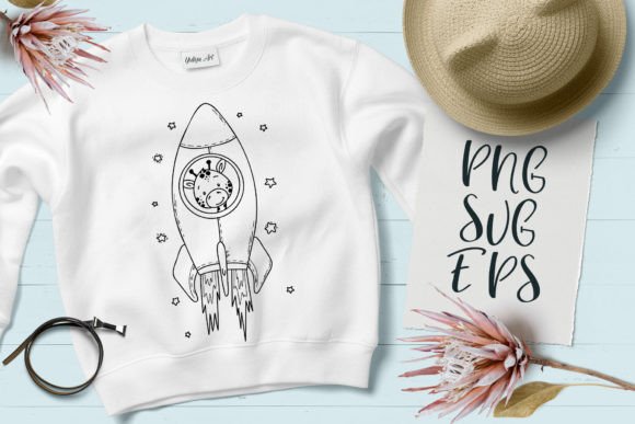 Cute Giraffe Happy Baby Animal Graphics & Illustrations