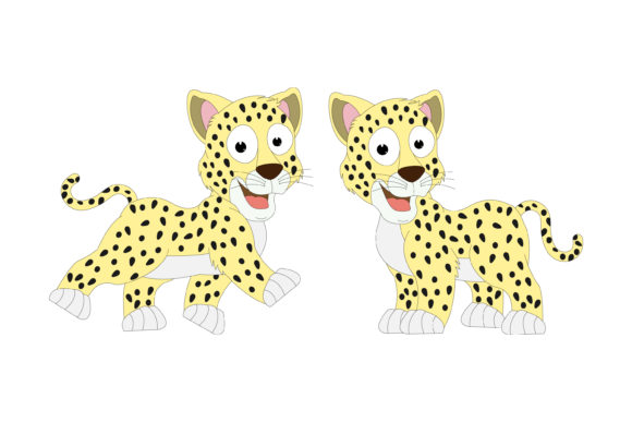 Cute Jaguar Animal Cartoon: Graphics & Illustrations for Content Publishers