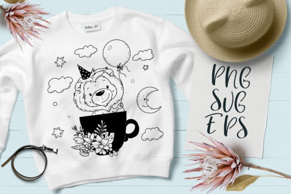 Cute Lion Happy Baby Animal Graphics & Illustrations