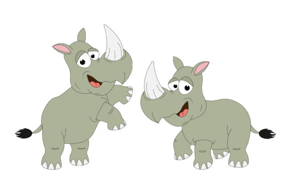 Cute Rhino Animal Cartoon