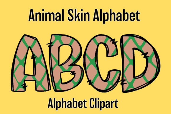 Cute Safari Animal Alphabet Doodle 3: Graphics & Illustrations