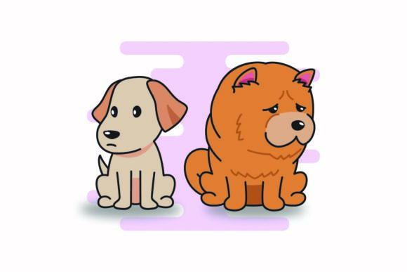 Dog Cute Animal Cute Clipart Shadow Graphics & Illustrations