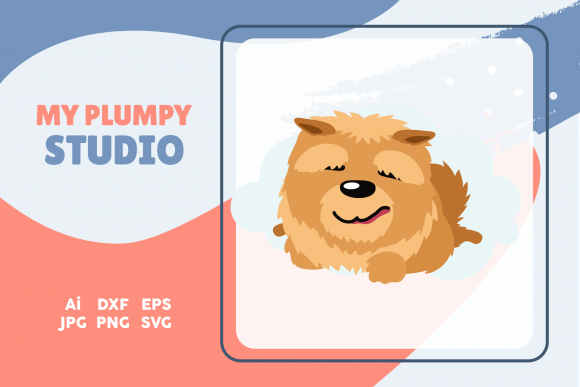 Dog Funny Animal Cloud: Playful Illustrations & Graphics for Brand Projects
