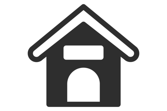 Doghouse Black Icon: Graphics & Illustrations for Pet Brands