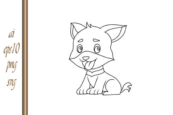 Doodle Dog Clipart Sketch Animal Vector: Graphics & Illustrations