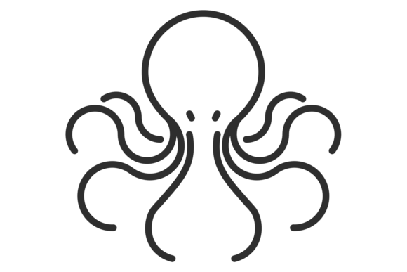Octopus Line Icon. Sea Animal. Underwate
