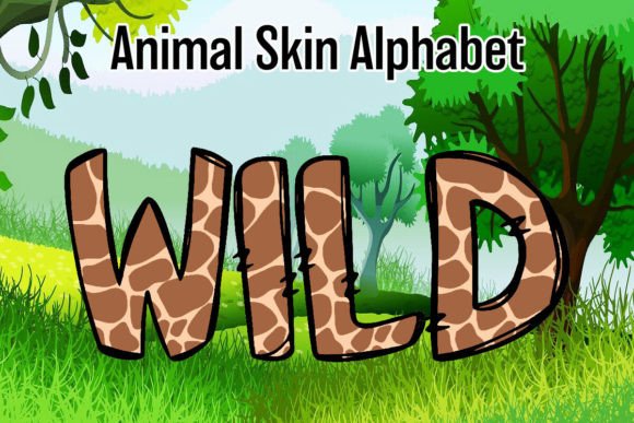 Safari Animal Alphabet Doodle Giraffe Graphics
