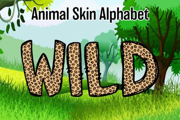Safari Animal Alphabet Doodle Leopard