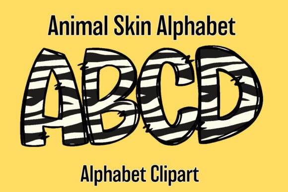 Safari Animal Alphabet Doodle Zebra2 Graphics & Illustrations