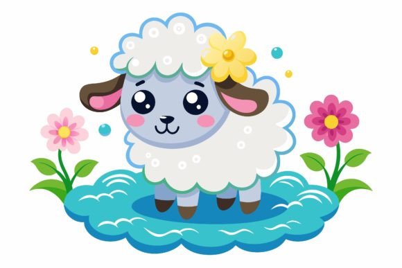 Sheep Cartoon Graphics & Floral Illustrations Review