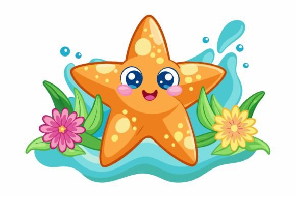 Starfish Animal Cartoon with Flowers on: A Designer Review