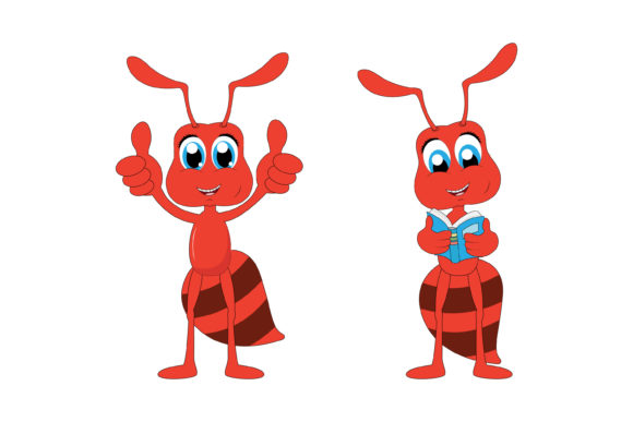 Testing Cute Ant Animal Cartoon for Embroidery